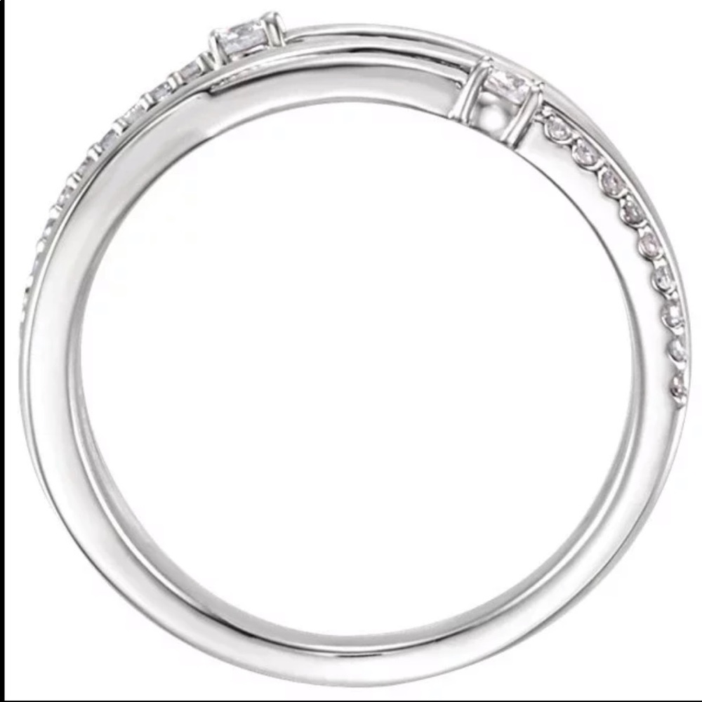 New 925 Silver Stackable Diamond Bridal Ring - Picture 5 of 9